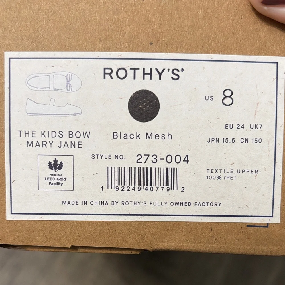 Rothy's Black and Blue Kids Dress Shoes - Picture 2 of 5